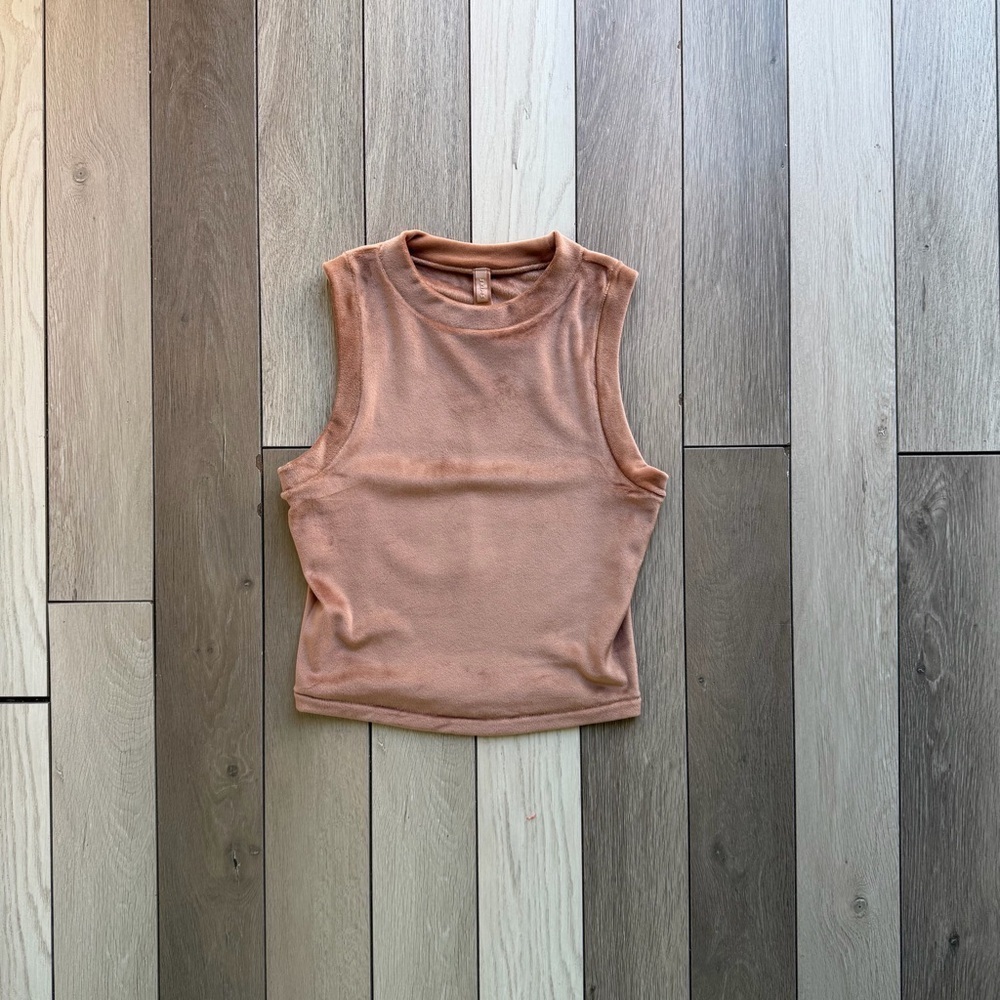 Skims Velour Crew Neck Tank Top